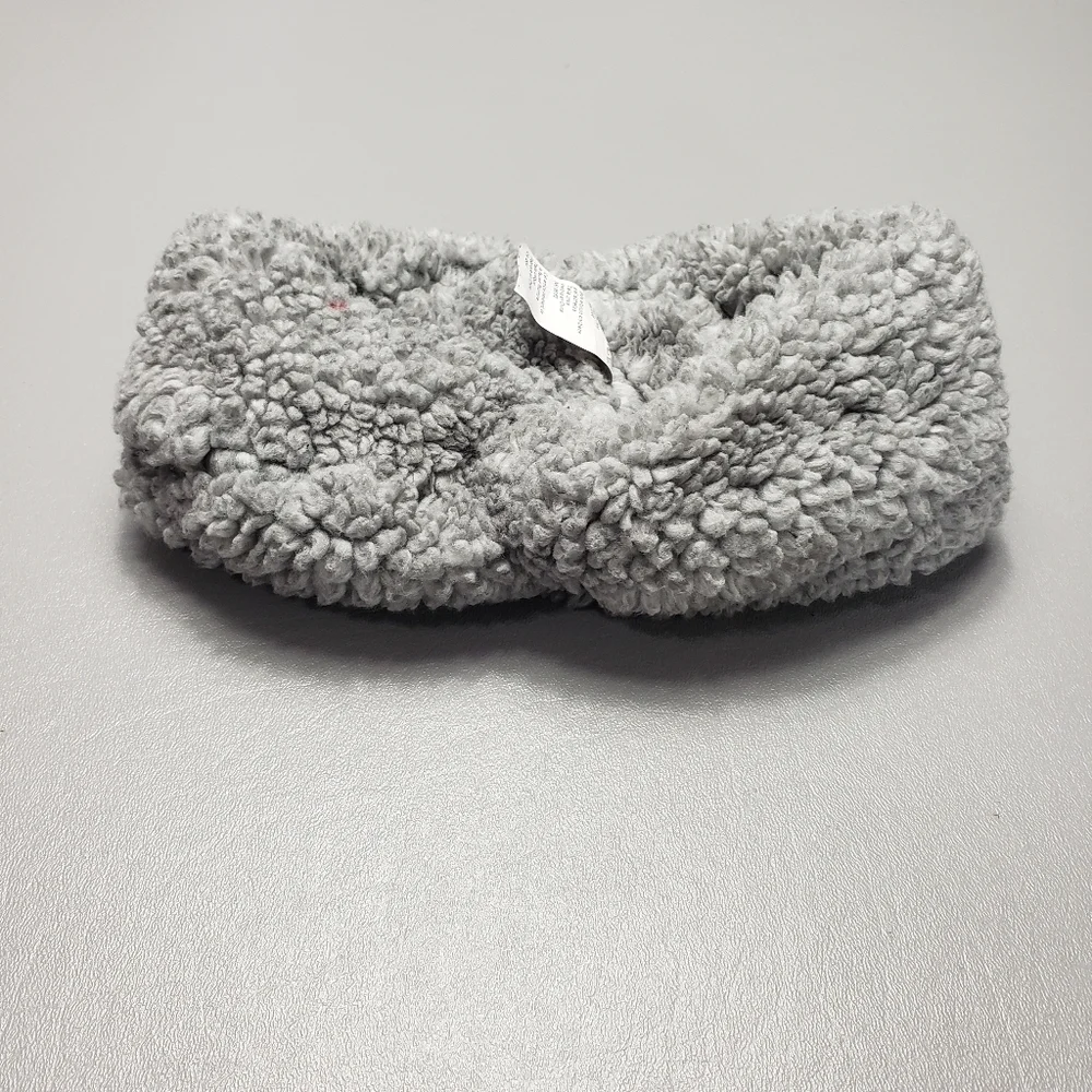 unbranded gray faux fur winter twist knot headband one size